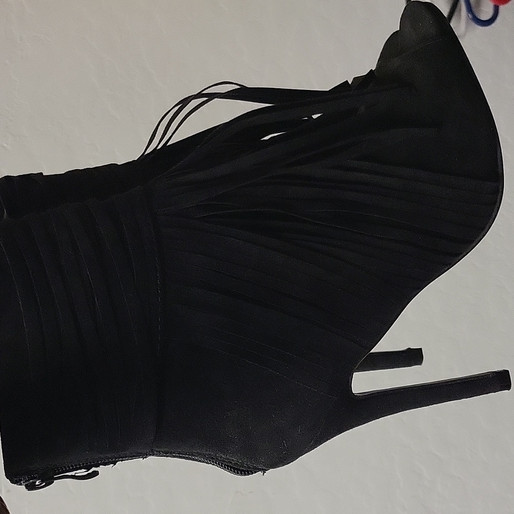 Black suede boots